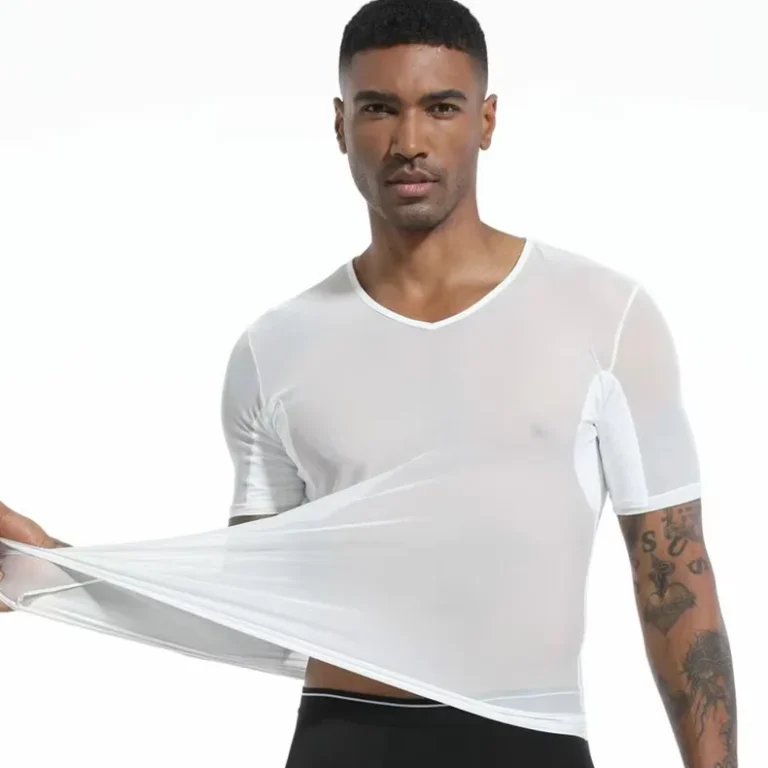 Mens-Net-Yarn-Underarm-Sweat-Absorbent-Cotton-T-shirt-Breathable-Sweat-Resistant-Casual-Short-Sleeve-Shirt