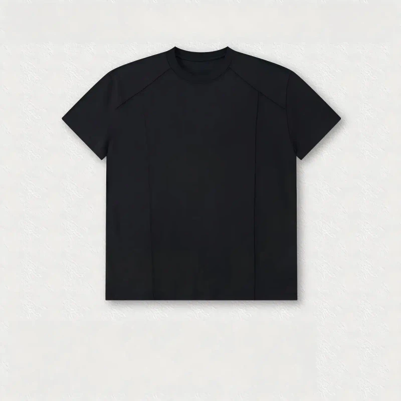 Mens-Oversized-Crew-Neck-T-Shirt-Customizable-Soft-Fabric-Structural-Stitching-Multi-Season-Daily-Casual-Top-1