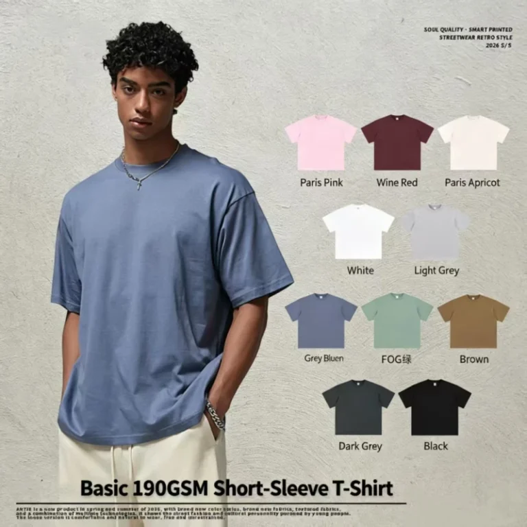 Mens-Oversized-Loose-Solid-Cotton-T-Shirt-with-Custom-Logo-Crew-Neck-Casual-Gym-Workout-Sports-Short-Sleeve-Tops