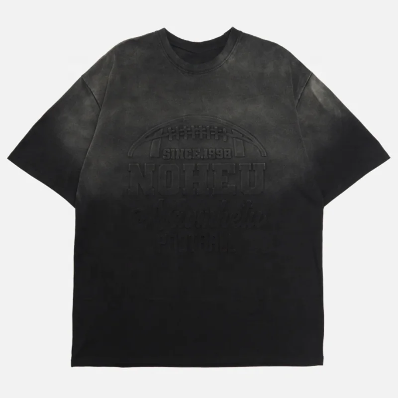 Mens-Plain-100-Cotton-Oversized-T-Shirt-Vintage-Gradient-Acid-Wash-Unisex-Custom-Puff-Print-Embossed-T-Shirt