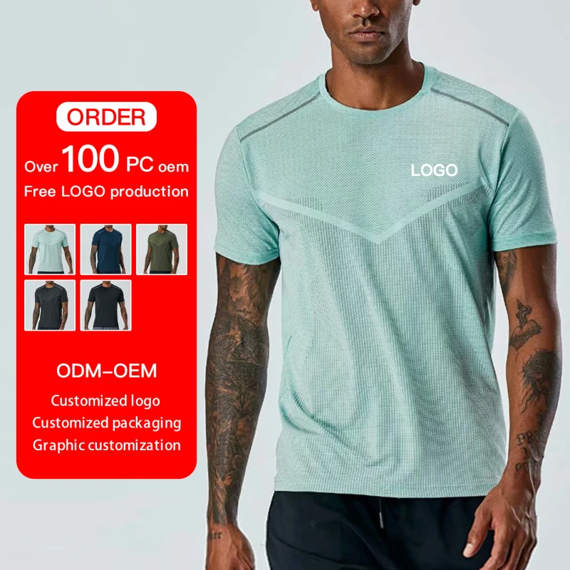 Mens-Plus-Size-Quick-Dry-Sports-T-Shirts-Breathable-Casual-Fitness-Training-Tops-Blank-Design
