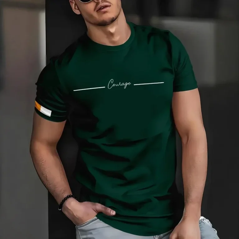 Mens-Printed-Polyester-T-shirts-Mens-Casual-Trendy-Short-sleeved-T-shirts