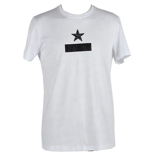 Mens-Printed-T-Shirt-Cotton-Breathable-Formal-Style-O-Neck