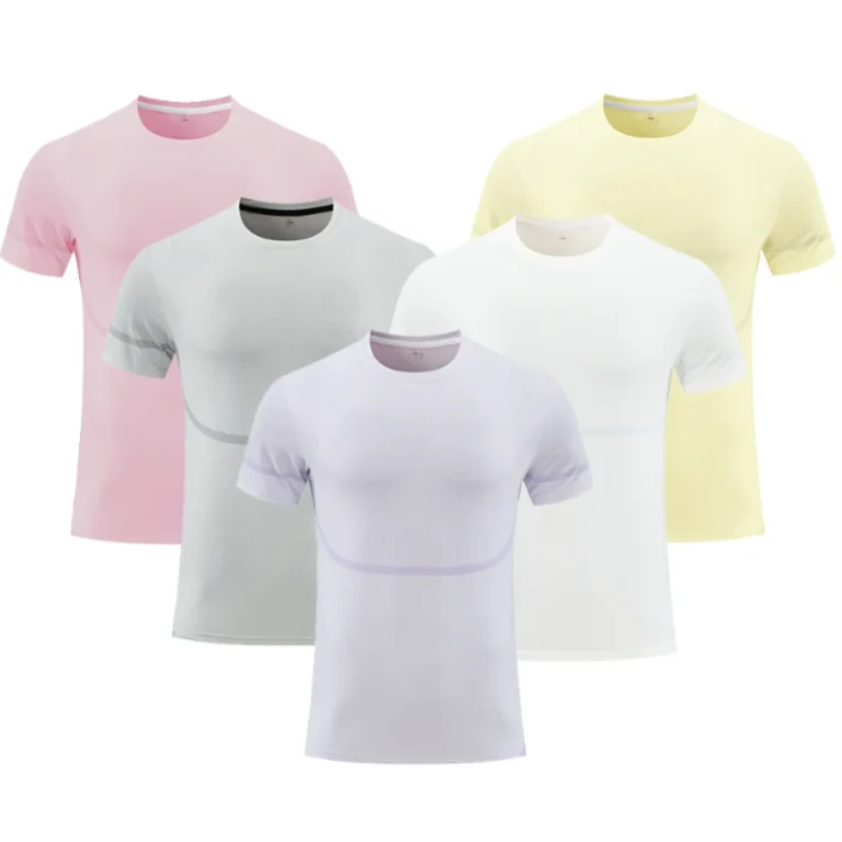 Mens-Quick-Dry-Sportswear-T-Shirts-Breathable-Elastic-Polyester-Fitness-Shirts-Printed-Pattern-Blank-Short-Sleeve