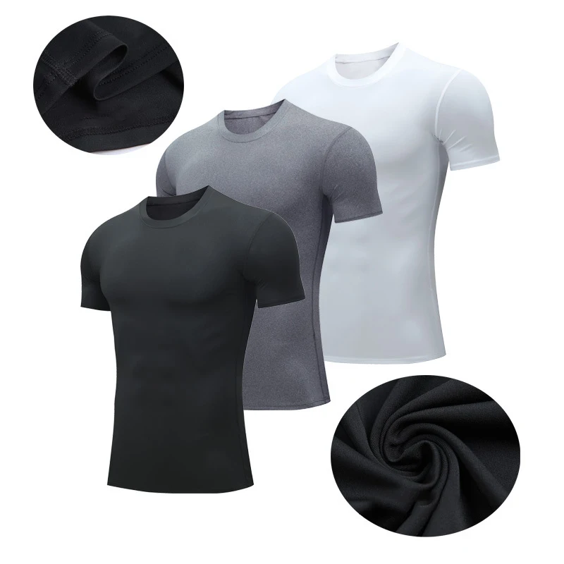 Mens-Quick-Drying-Sports-Shirt-Moisture-Wicking-Running-Sports-Performance-T-shirt-Polyester-Top-T-shirt