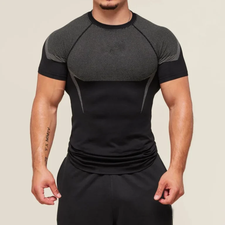 Mens-Quick-Drying-Sports-Tight-Short-Sleeve-Printed-Stretchy-Breathable-Polyester-Milk-Silk-T-Shirt-for-Weightlifting-Fitness