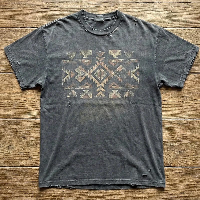 Mens-Retro-Vintage-Graphic-T-Shirt-100-Cotton-Loose-240-Grams-Weight-Digital-Printing-Unique-Pattern-Design-T-Shirt