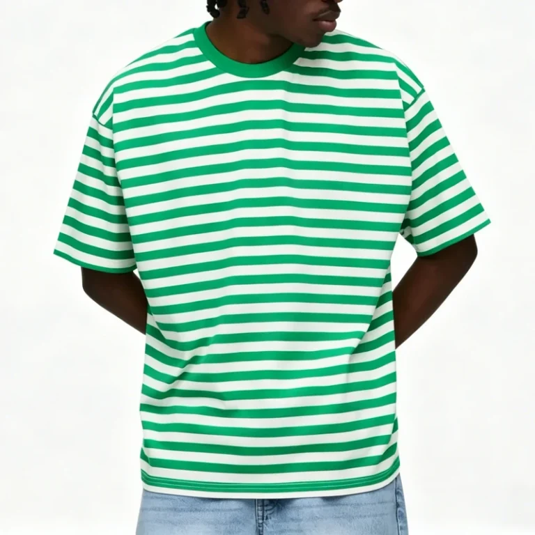 Mens-Short-Sleeve-Stripe-T-Shirt-100-Cotton-Luxury-Quality-Oversized-T-shirt-Custom-Logo-Tshirt-For-Men