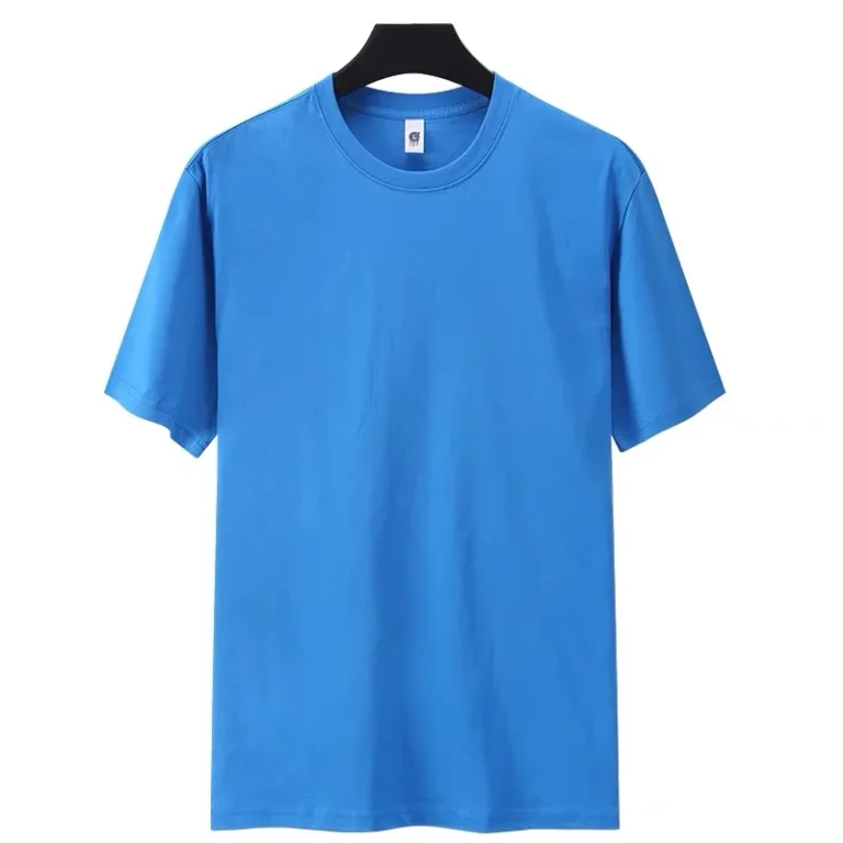 Mens-Short-Sleeve-T-Shirt-Durable-Combed-Cotton-Custom-Logo-Available-in-Stock