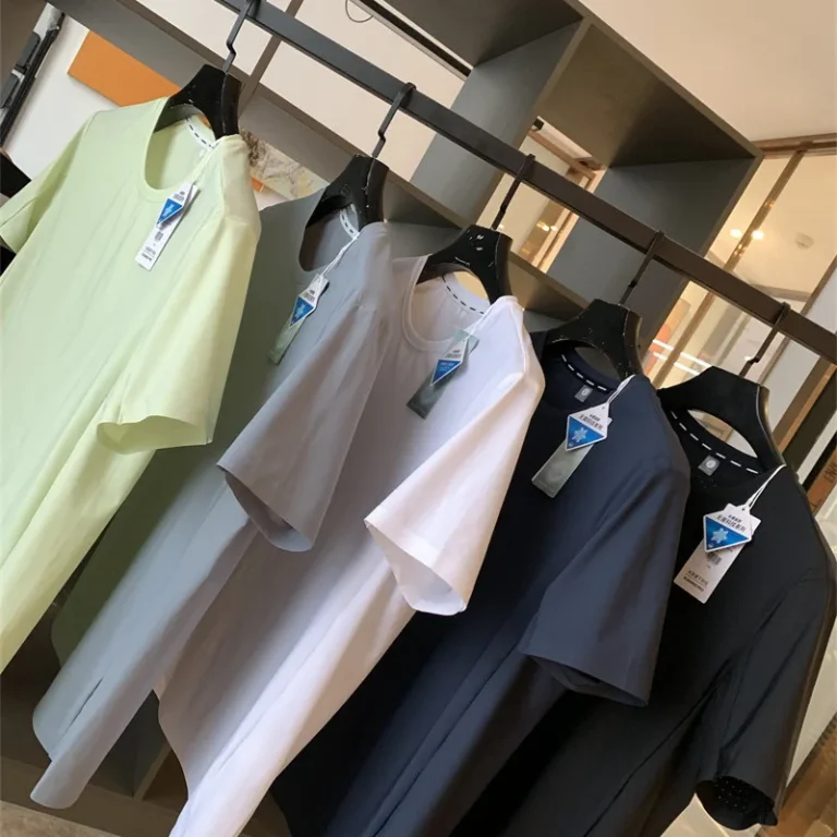 Mens-Short-Sleeve-T-Shirt-Quick-Drying-Lightweight-Four-Way-Stretch-Comfort-Skin-Friendly-Ice-Silk-Feel-Solid