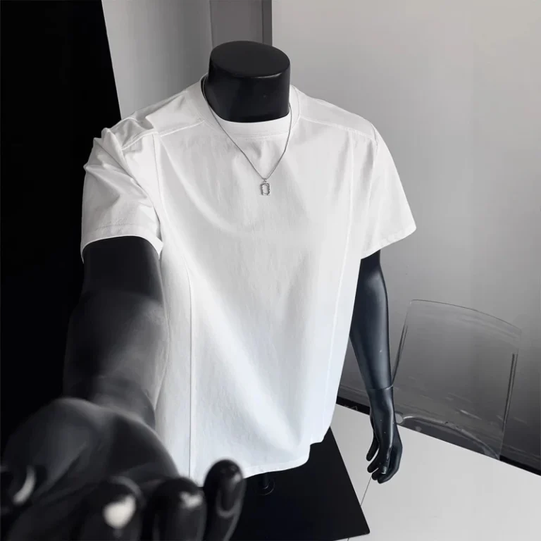 Mens-Short-sleeve-T-shirt-New-style-Loose-fit-Crew-neck-Bottoming-Summer-Fashionable-Casual-All-matching-Breathable-200g-Top
