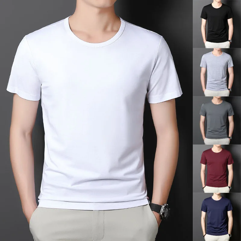 Mens-Short-sleeved-T-shirt-Summer-Short-sleeved-Shirt-Slim-fitting-and-Comfortable-with-Good-Breathability