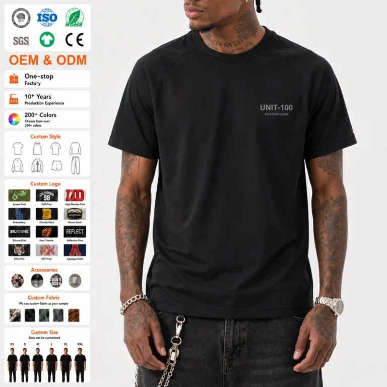 Mens-Slim-Fit-Scalloped-Hem-T-Shirt-95-Cotton-5-Spandex-Vintage-Blank-Custom-Screen-Print-Gym-Fitness-Workout-Casual-Soft