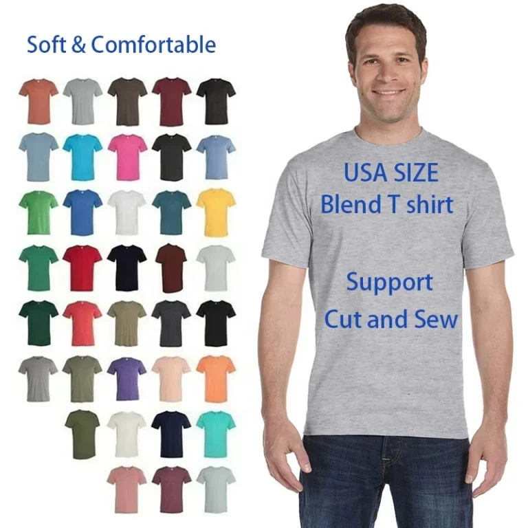 Mens-Soft-Comfortable-Shirts-OEM-T-shirt-Printed-Logo-Plain-T-shirt-Blend-60-Cotton-40-Polyester-Custom-T-Shirt