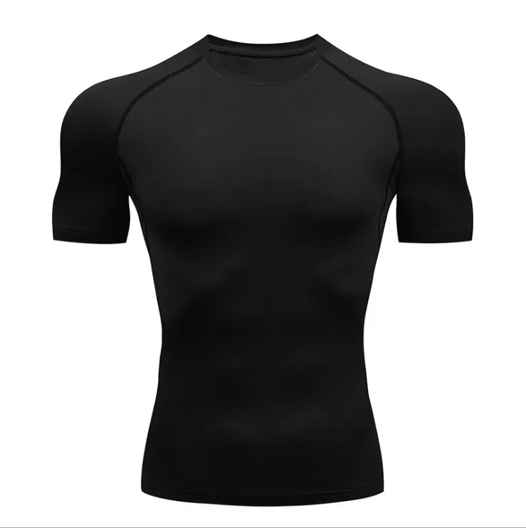Mens-Solid-Knitted-Polyester-Cotton-Performance-Sports-T-Shirt-Lightweight-Breathable-Eco-Friendly-Gym-Wear-1
