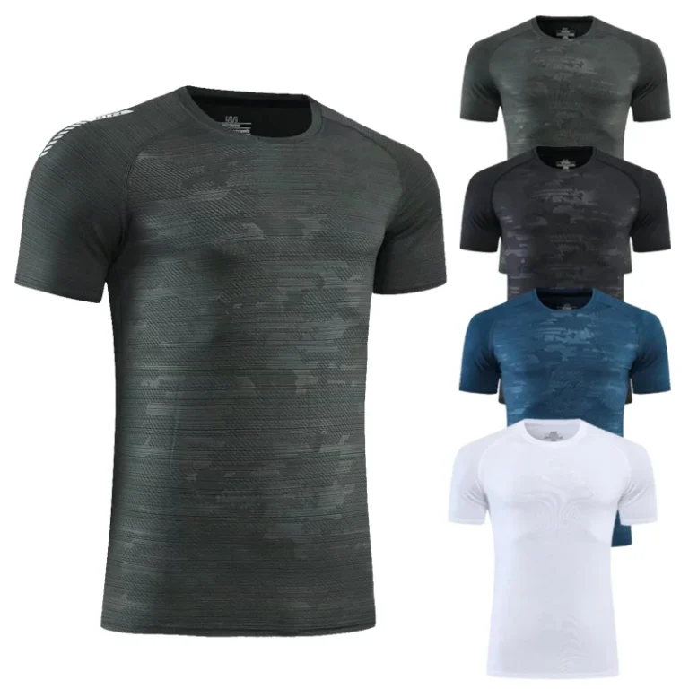 Mens-Solid-Woven-Sporty-Quick-Dry-Short-Sleeve-Fitness-Sports-T-shirts-Summer-Outdoor-Running-Training-Tops