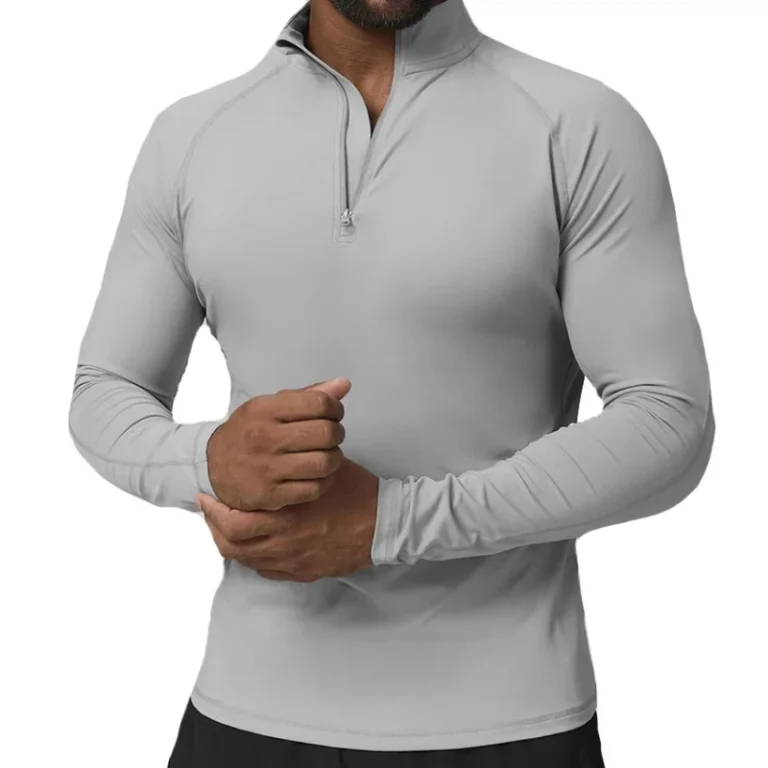 Mens-Sports-Zipper-Quick-drying-Long-sleeved-T-shirt-Running-Fitness-Casual-T-shirt