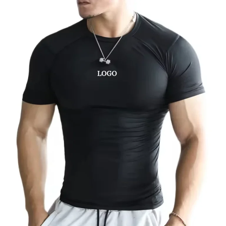 Mens-Sportswear-Short-Sleeve-Athletic-Quickly-Drying-Tight-Sport-Compression-T-shirt-Polyester-Fitness-Shirt-Gym-Tshirt