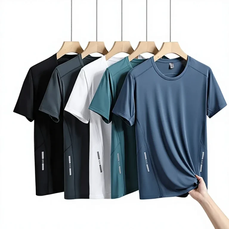 Mens-Sporty-Solid-Short-Sleeve-Quick-Dry-Breathable-T-Shirt-Summer-Ice-Silk-Loose-Fitting-Top-for-Running-Fitness