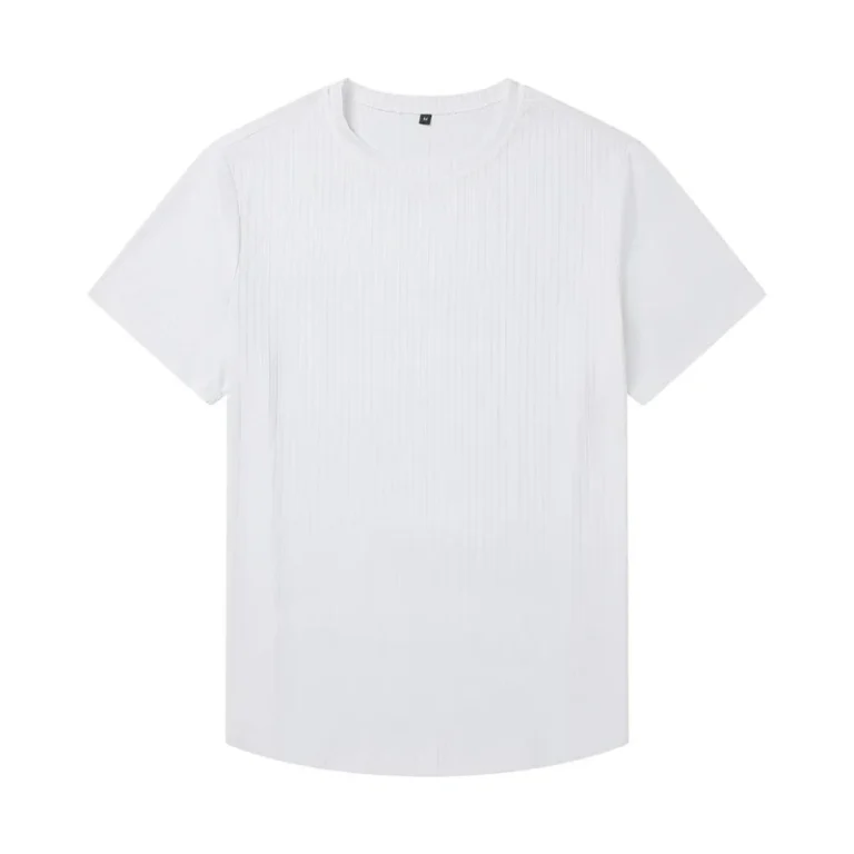 Mens-Striped-Crew-Neck-T-Shirt-Short-Sleeve-Loose-Fit-Cotton-Breathable-Solid-Color-Casual-Versatile-Summer-Top-OEM
