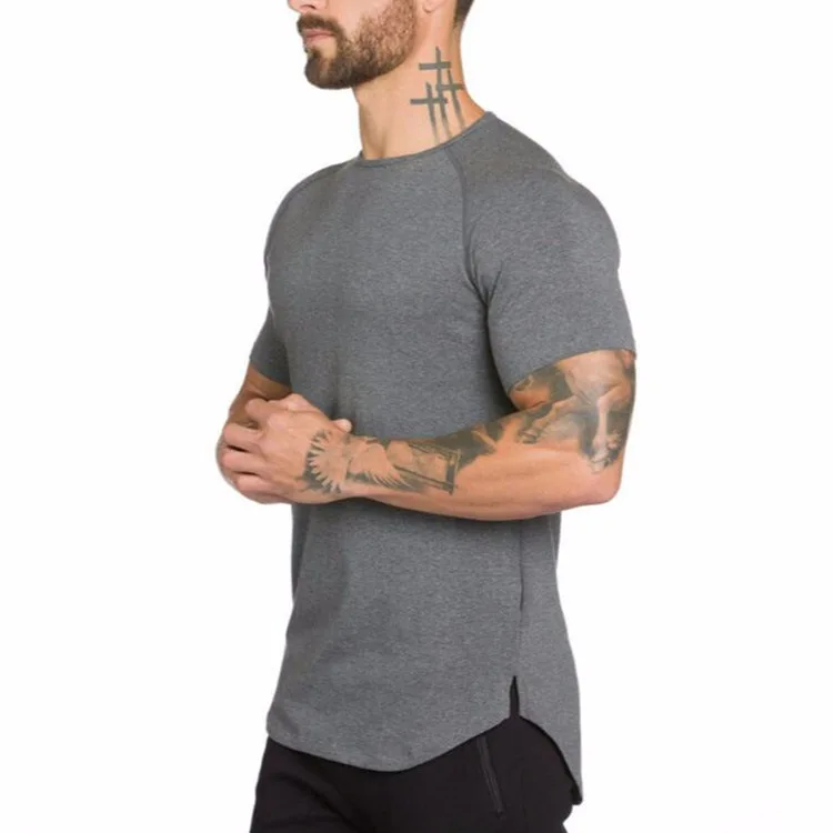 Mens-Summer-Fitness-Sports-T-Shirt-Regular-Fit-Blank-Solid-Color-180-Grams-Breathable-Knitted-Casual-Short-Sleeve-Quick-Dry