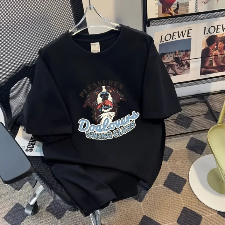 Mens-Summer-New-Trendy-Loose-Casual-Short-Sleeved-Top-T-shirt-Cartoon-Short-Sleeved-T-shirt-100-Cotton-Knitted-Quick-Dry
