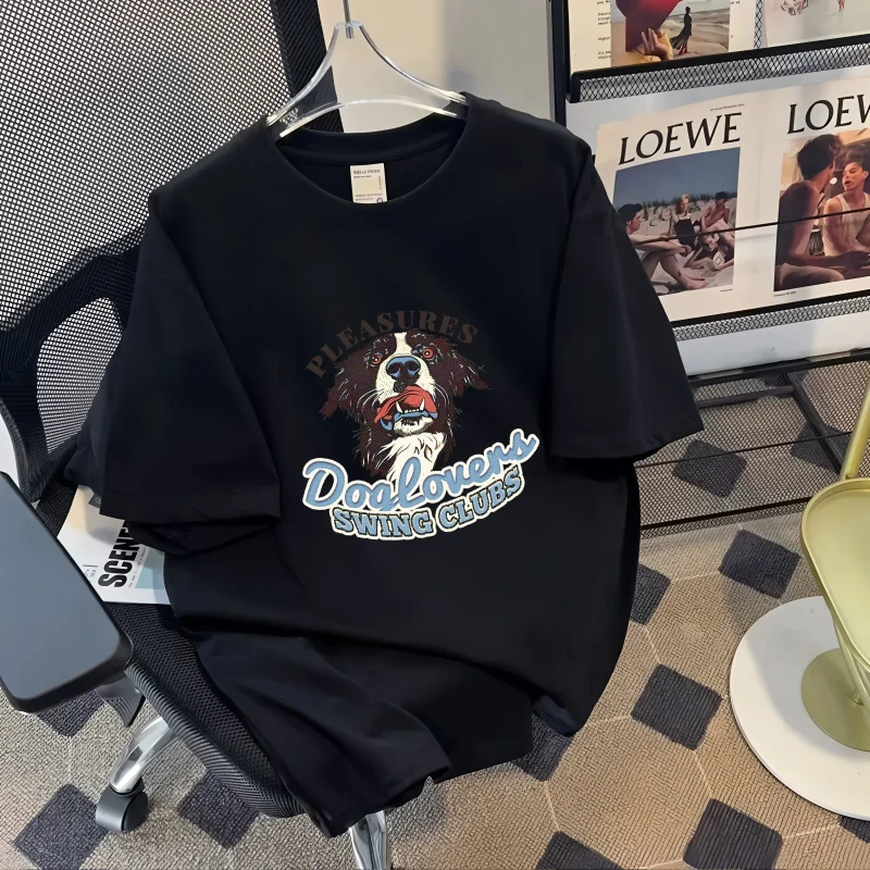 Mens-Summer-New-Trendy-Loose-Casual-Short-Sleeved-Top-T-shirt-Cartoon-Short-Sleeved-T-shirt-100-Cotton-Knitted-Quick-Dry