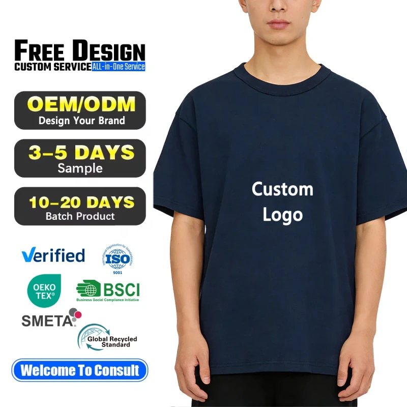 Mens-Summer-Oversize-T-Shirt-Custom-Logo-Pattern-Short-Sleeve-Loose-Fit-Plus-Size-Thin-Solid-Pattern-Casual-Style-Blank