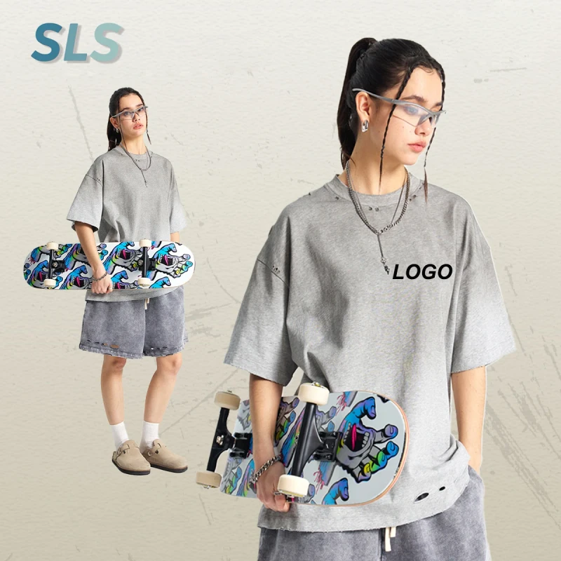 Mens-Summer-Short-Sleeve-Solid-100-Cotton-Oversized-Jersey-Vintage-Streetwear-T-Shirts-Custom-Bulk