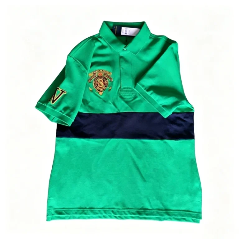 Mens-Summer-Short-Sleeved-Polo-Style-T-Shirt-for-Business-with-Embroidery-and-Patchwork-Design-Casual-Style-Shirt