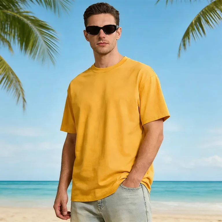 Mens-Summer-T-shirts-100-Cotton-Solid-Color-Comfortable-and-Breathable