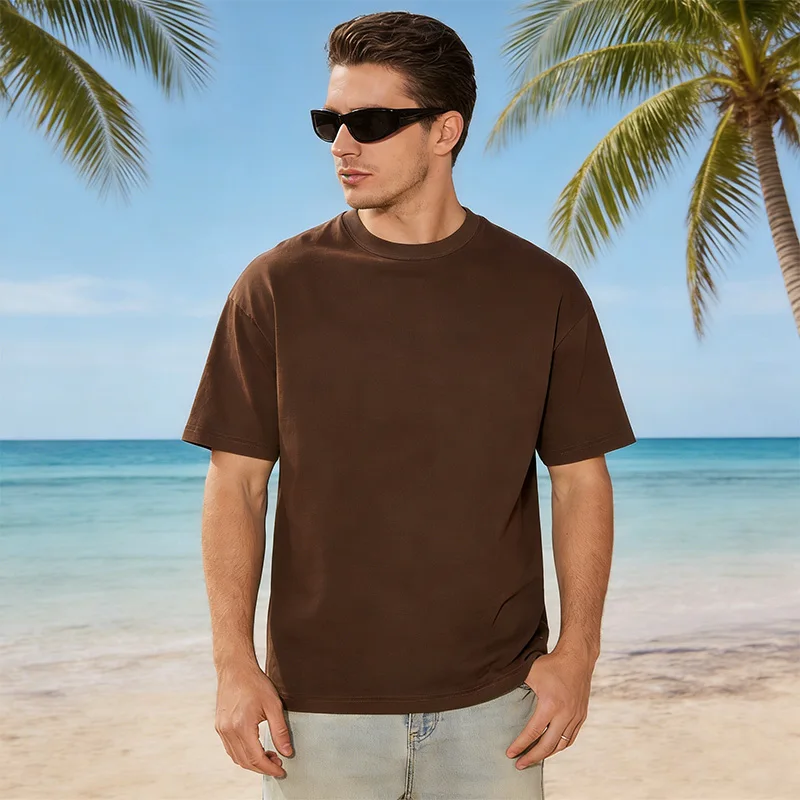 Mens-Summer-T-shirts-Pure-Cotton-Flat-dyed-Comfortable-Breathable-Available-in-Multiple-Colors