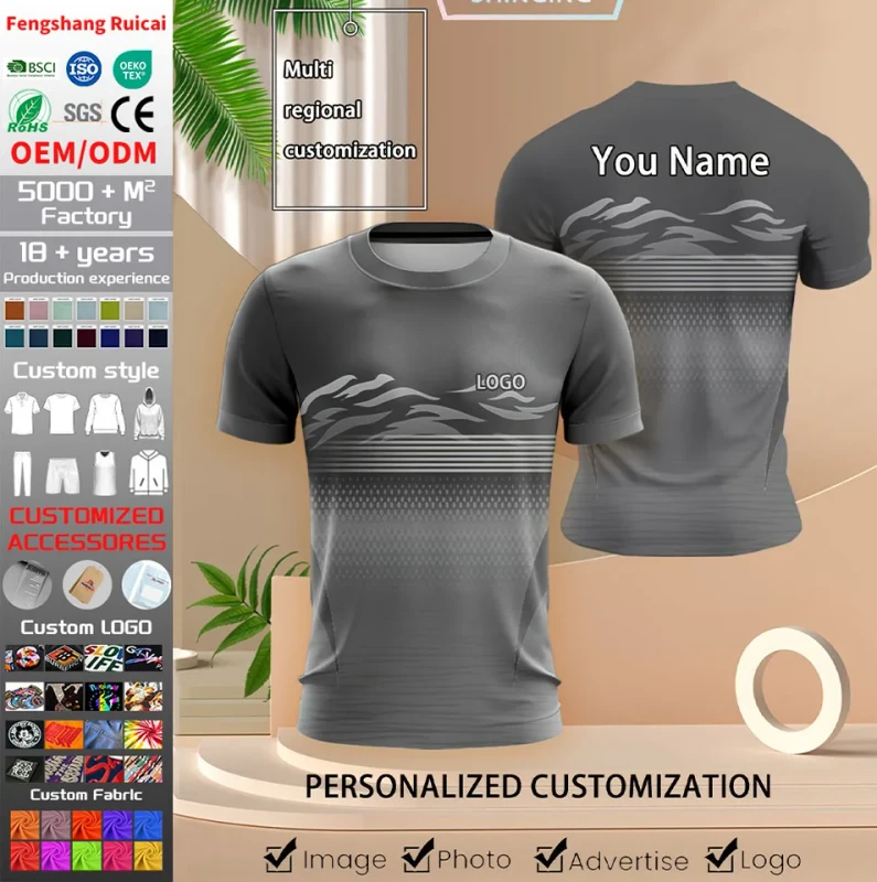 Mens-T-Shirts-Custom-Design-Team-Clothing-OEM-Service-Automated-Cutting-Training-Short-Knitted-Sporty