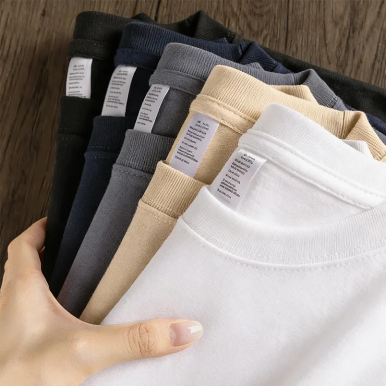 Mens-T-shirt-180-GSM-Oversized-100-Cotton-Short-Sleeve-Crew-Neck-Simple-Loose-Comfortable-Garment-Embroidered-Custom-logo