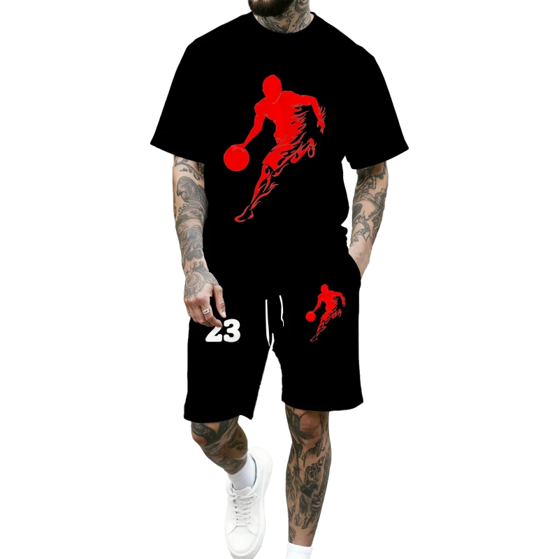 Mens-T-shirt-Set-Custom-Printed-with-logo-for-Team-Casual-Wear