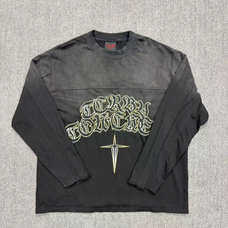 Mens-Vintage-Gothic-Print-Long-Sleeve-T-Shirt-Oversized-Dark-Streetwear-Tee-Black-Graphic-Top
