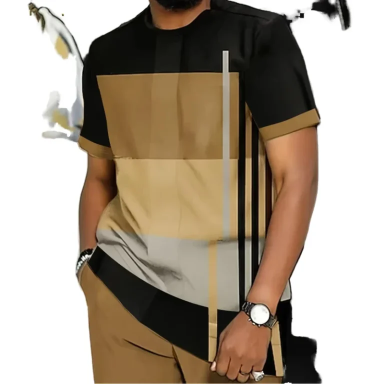 Mens-Vintage-Summer-Short-Sleeve-2-Piece-T-shirt-Trousers-Set-Digital-Print-Quick-Dry-Polyester-Cotton-Outdoor-Sports-Casual