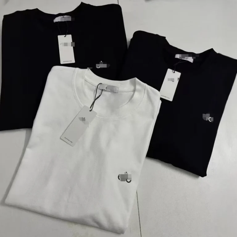 Mens-and-Womens-Pure-Cotton-Short-Sleeved-T-Shirts-Embroidered-Comfortable-and-Versatile