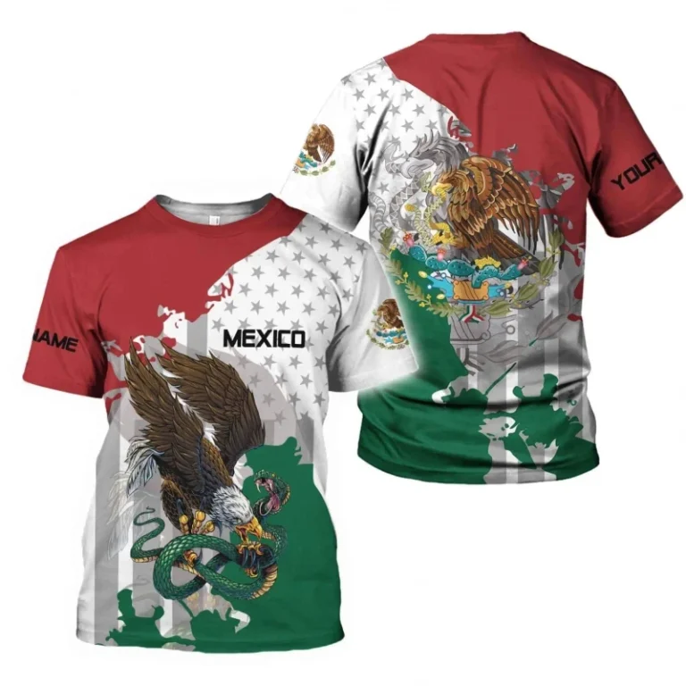Mexico-Eagle-Snake-Custom-Print-T-shirt-Summer-Mens-Clothing-Home-Wear-Top-Pullover-Plus-Size-T-Shirts-Breathable-Tees-Tshirt