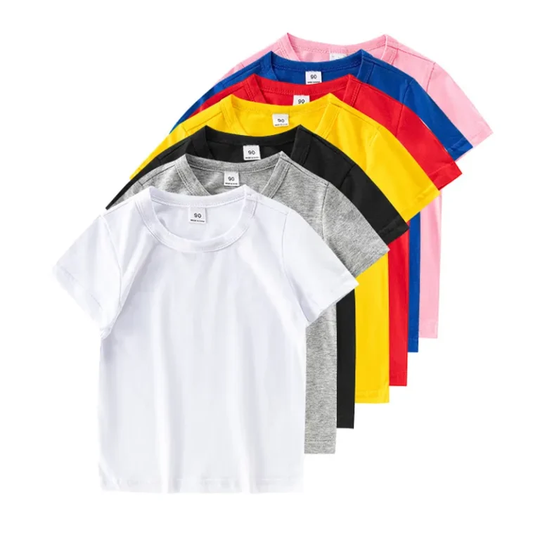 Multiple-Colour-Kids-T-Shirts-Plain-O-Neck-Tee-Shirt-Children-Unisex-Girls-and-Boys-T-shirts