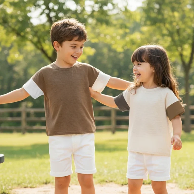 New-Arrivals-Girls-Summer-Clothes-Cotton-Short-Sleeves-Kids-T-Shirt-Clashing-Design-Childrens-Clothing