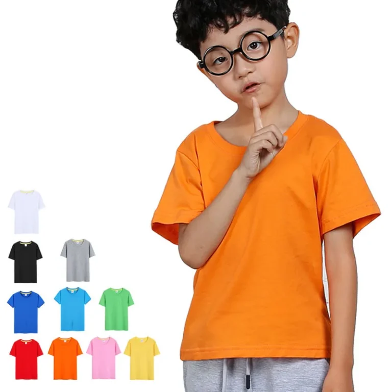 New-Branded-Plain-Blank-Unisex-Boys-and-Girl-Cotton-T-shirts-for-Toddler-Baby-Kids-Children-Youths-Teenagers-Oem-Printing-logo