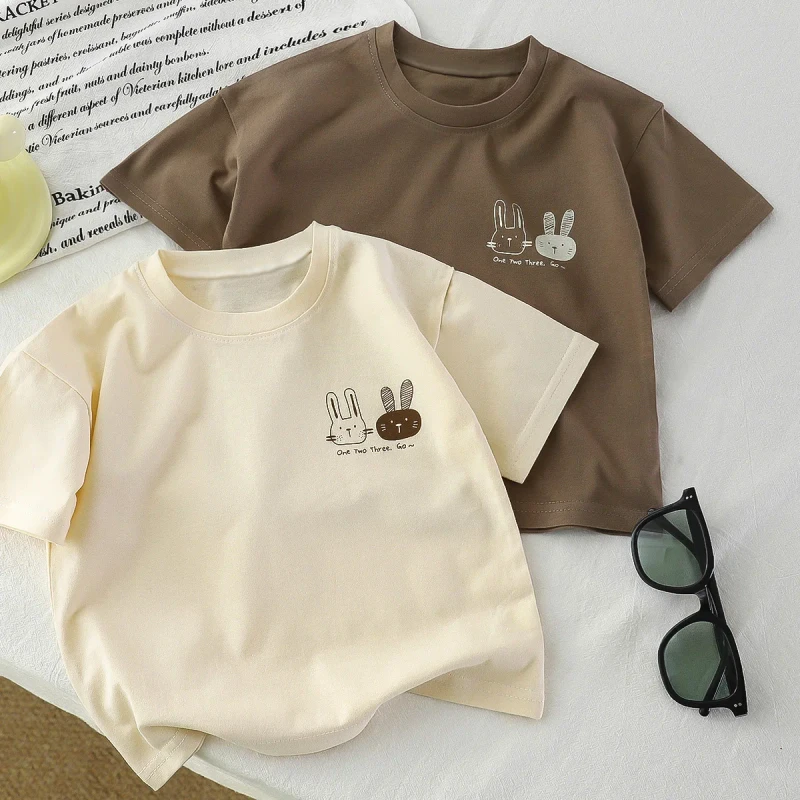 New-Childrens-Summer-Short-sleeved-T-shirts-for-Boys-and-Girls.-Pure-Cotton-Short-sleeved-Tops-for-Both-Boys-and-Girls