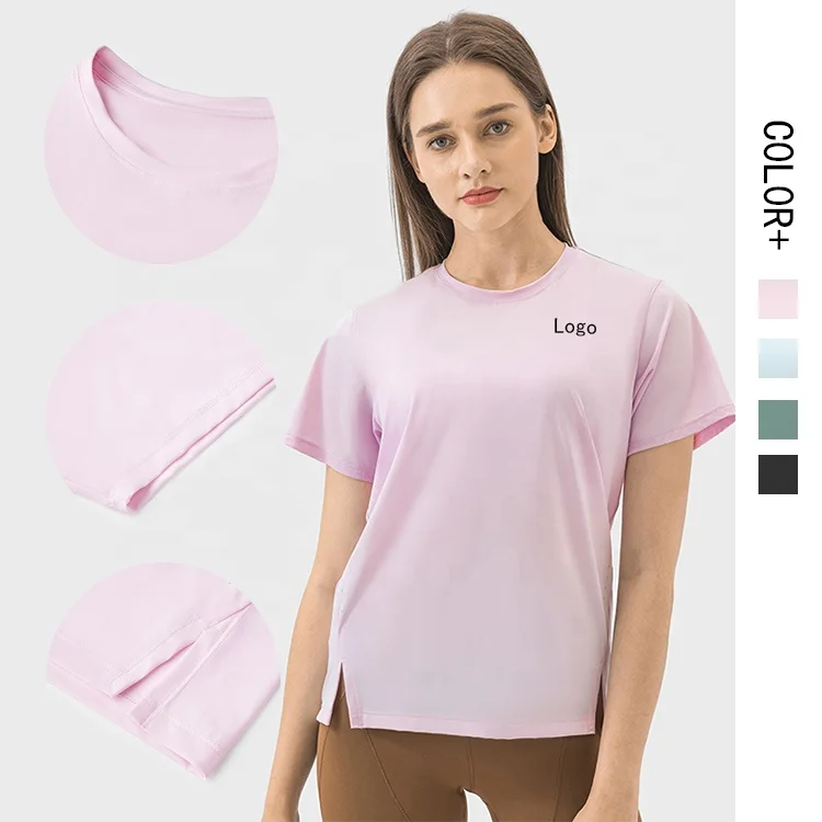 New-Design-Lightweight-Cool-Fabric-Women-Summer-Tops-Casual-T-Shirt-Clothing-Slim-Sport-T-shirt-Tees