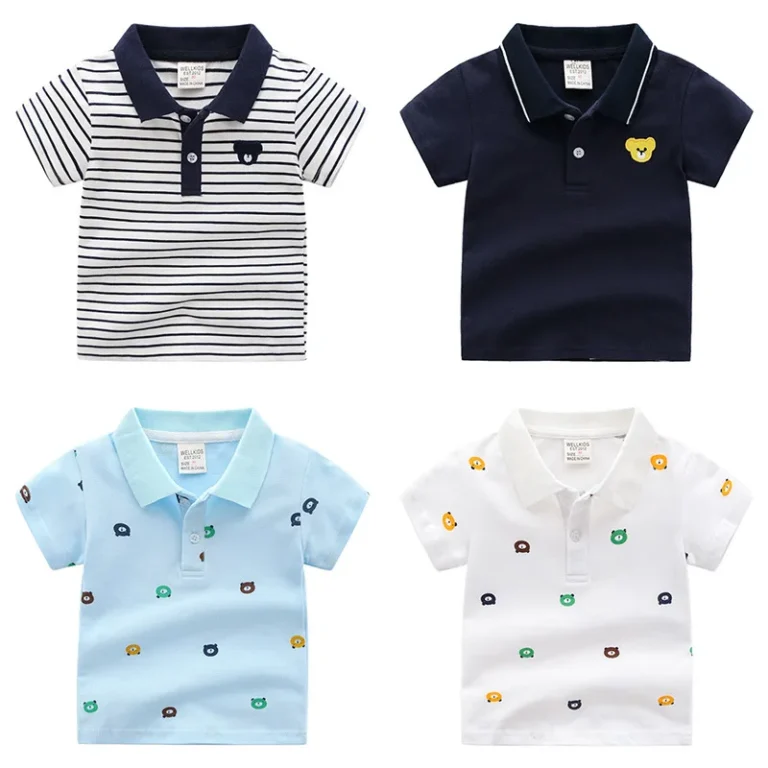 New-Fashion-Casual-Polo-T-Shirt-Boys-100-Cotton-Soft-Top-Summer-Kids-Tops-Cartoon-Pattern-Tops-2-6-Years-Baby-Polo-Kids
