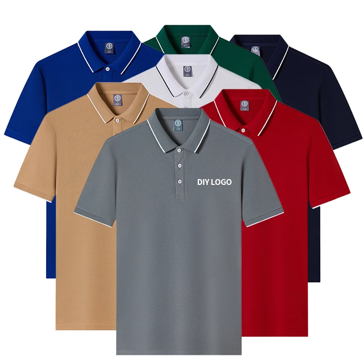 New-Model-Mens-Work-Polo-T-Shirts-Pure-Cotton-Golf-Uniform-Polo-Shirts-Support-Custom-Embroidery-Printing-logo