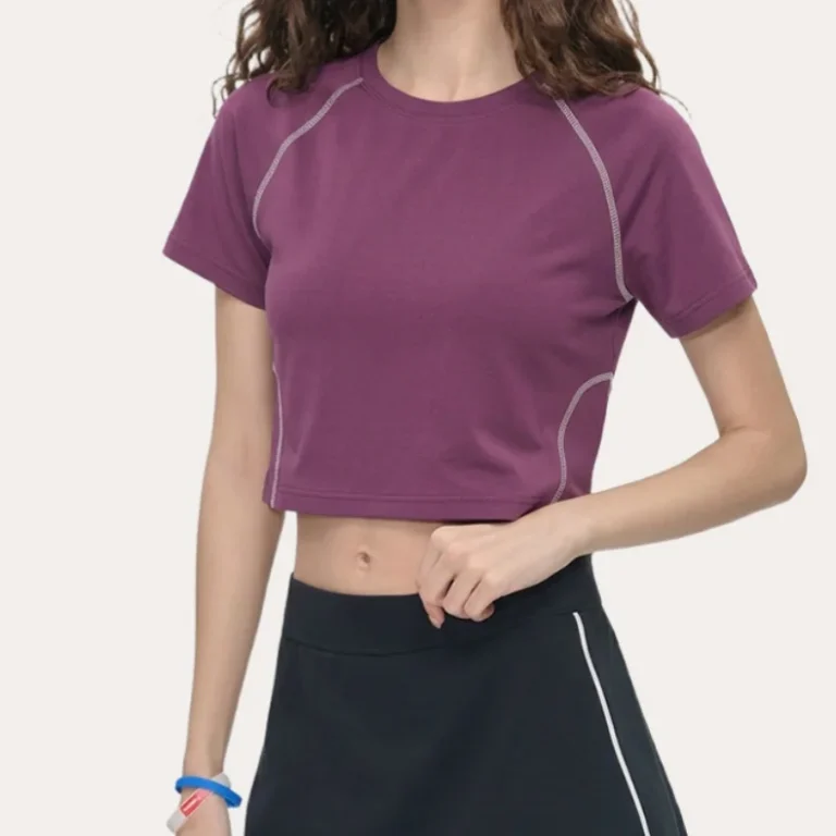 New-Spring-Summer-Style-Hot-Girls-Cooling-Feel-High-End-Striped-Fashion-Custom-logo-Womens-Casual-T-shirts