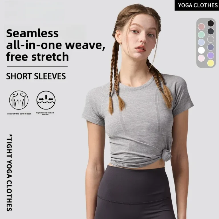 New-Styles-Summer-High-End-Fashion-Custom-Yoga-T-shirt-Women