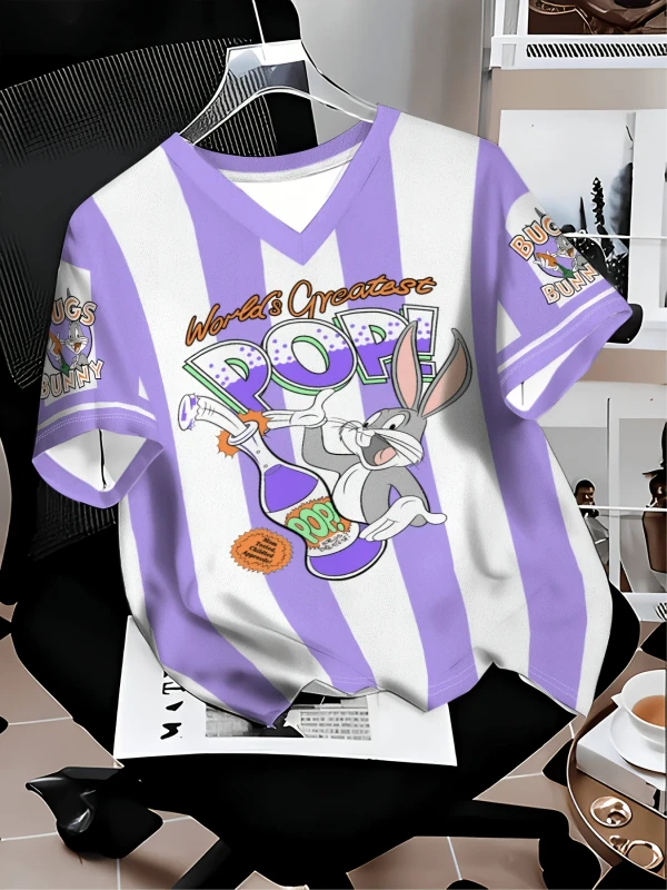New-Summer-V-neck-T-shirts-Stylish-Breathable-Comfortable-and-Featuring-a-Variety-of-Patterns