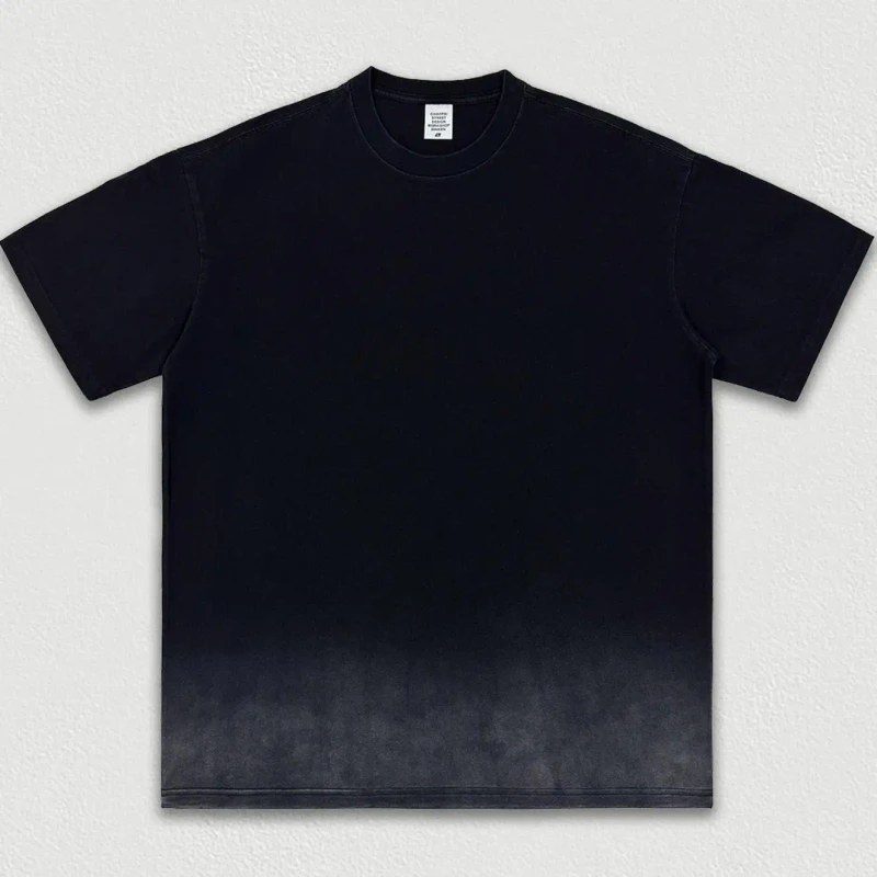 ODM-250g-Pure-Cotton-Gradient-Spray-Dye-Oversized-Short-Sleeve-T-Shirt-Vintage-Washed-Streetwear-Crew-Neck-Tee-Tshirt-for-Man